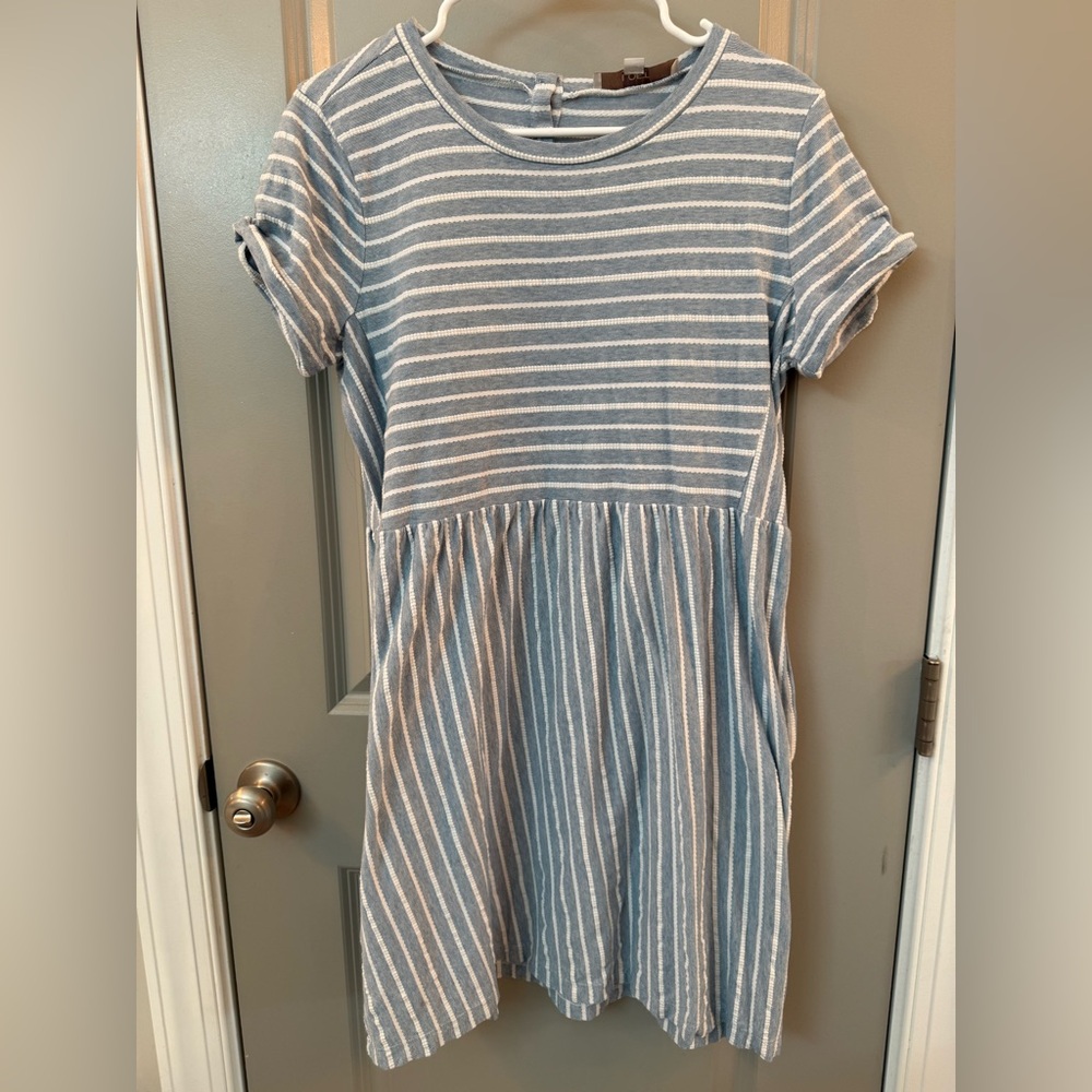 Loft Striped Blue and White Dress